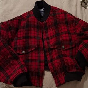 GAP Red and Black Checkered Jacket